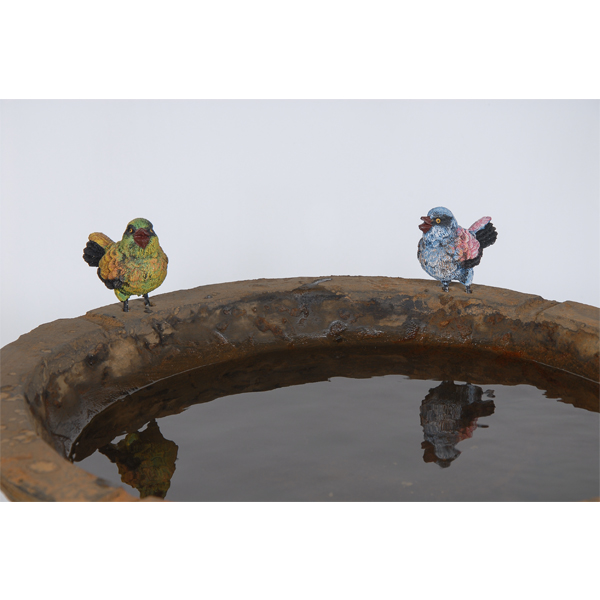 Bird Bath Rust Short Base | WildCrete